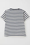 Breeze Erkek Çocuk Tişört Patlı Çizgili 1-4 Yaş, Ekru