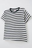 Breeze Erkek Çocuk Tişört Patlı Çizgili 1-4 Yaş, Ekru