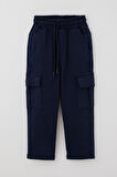 Breeze Erkek Çocuk Pantolon Kargo Cepli Beli Lastikli 1.5-5 Yaş, Lacivert