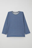 Breeze Erkek Çocuk Pijama Takımı Kare Desenli 4-8 Yaş, Mavi