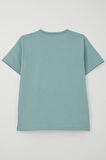 Breeze Erkek Çocuk Tişört Yazı Bakılı 5-10 Yaş, Su Yeşili