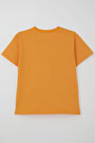 Breeze Erkek Çocuk Tişört Yazı Bakılı 5-10 Yaş, Hardal Sarı
