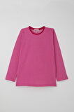 Breeze Kız Çocuk Pijama Takımı Verev Çizgi Desenli 9-12 Yaş, Pembe