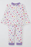 Breeze Kız Bebek Pijama Takımı Baharın Renkleri 4 Ay-1 Yaş, Beyaz