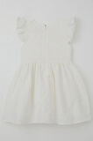 Breeze Kız Çocuk Elbise Çiçek Nakışlı Fiyonk Aksesuarlı 2-6 Yaş, Ekru