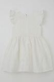 Breeze Kız Çocuk Elbise Çiçek Nakışlı Fiyonk Aksesuarlı 2-6 Yaş, Ekru
