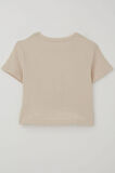 Breeze Kız Çocuk Tişört Armalı Göbek Kısmı Dekolte Detaylı 9-16 Yaş, Bej