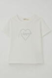 Breeze Kız Çocuk Tişört Taş Detaylı Kalp Baskılı 8-14 Yaş, Ekru