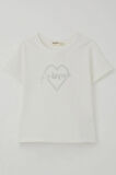 Breeze Kız Çocuk Tişört Taş Detaylı Kalp Baskılı 8-14 Yaş, Ekru