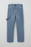 Breeze Erkek Çocuk Jean Pantolon Marangoz Model 10-14 Yaş, Açık Mavi