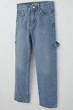 Breeze Erkek Çocuk Jean Pantolon Marangoz Model 10-14 Yaş, Açık Mavi