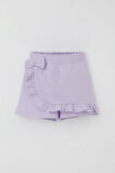 Breeze Kız Çocuk Şort Etek Fiyonk Aksesuarlı Fırfırlı 3-8 Yaş, Açık Lila