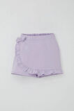 Breeze Kız Çocuk Şort Etek Fiyonk Aksesuarlı Fırfırlı 6-10 Yaş, Açık Lila