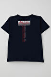 Breeze Erkek Çocuk Tişört Yazı Baskılı Sırt Kısmı Baskı Detaylı 10-16 Yaş, Lacivert