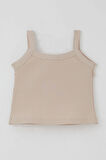 Breeze Kız Çocuk Askılı Crop Tişört Fırfır Detaylı 8-14 Yaş, Bej