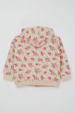 Breeze Kız Çocuk Eşofman Takımı Çiçek Desenli Kapüşonlu 1.5-5 Yaş, Krem