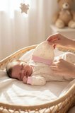 Breeze Kız Bebek Tulum Çiçek Desenli 0-6 Ay, Krem