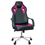Türksit Spider Oyuncu Koltuğu Metalik Gri Boyalı Ayak Pembe
