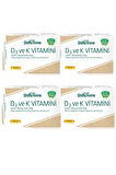 4 Adet Shiffa Home D3 ve K2 Vitamini 1300 mg Softjel