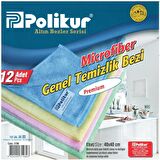 Polikur 3222 Mikrofiber Toz ve Cam Bezi 40 x 40 cm. - Yeşil - 8 Adet