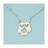 14 Ayar Altın Sevimli Baykuş Kolye 4N37044