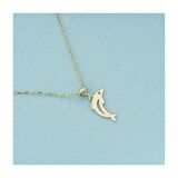 14 Ayar Altın Yunus Kolye 