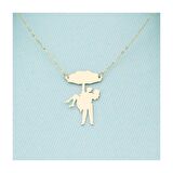 Bir Şemsiyenin Altında 14K Altın Kolye  