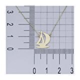 14 Ayar Altın Yelkenli Tekne Kolye  