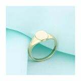 14K Altın Oval Parlak Chocolate Yüzük 4Y28112