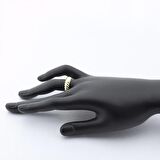 14K Altın İstiridye Desen Chocolate Yüzük 4Y28093