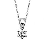 0.08ct Karat E-F VS Pırlanta Altı Tırnak Tektaş Kolye 