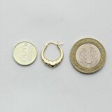 Altın Küçük Kalp Küpe (Çap: 1.6cm)