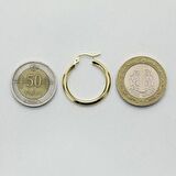 Keskin Altın Halka Küpe (Çapı:2.5 cm)