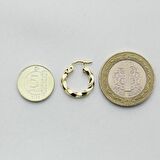 Burgu Altın Halka Küpe  (Çapı: 1.5 cm)