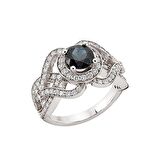 1.18 Karat Pırlantalı Safir Yüzük PYZK019