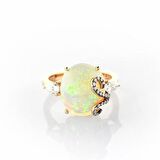 0.43 Karat Pırlantalı Opal Yüzük PY1694-4