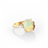 0.43 Karat Pırlantalı Opal Yüzük PY1694-4