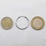 Yelpaze Kalemli Beyaz Altın Halka Küpe (Çapı: 2.7cm)