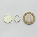 Altın Kalemli Halka Küpe (Çapı: 1.50cm)
