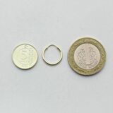Altın Minik Halka Küpe (Çap: 1.5cm)