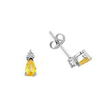 0.43 Karat Sarı Safir Küpe PE115