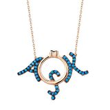 Siyah Pırlanta Aşk Altın Kolye