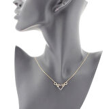 Sonsuz Sevgi Siyah Pırlanta Altın Kolye 