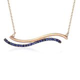 İkiz S Safir Kolye 