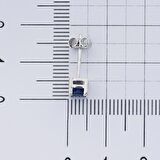 18 Ayar Altın 0.64 Karart Safir Tektaş Tek Küpe (Çift Değildir)