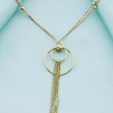 22 Ayar Sallantılı Halka Altın Kolye