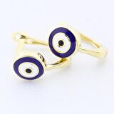 Mine Göz Nazarlık Klipsli Altın Çocuk Küpe