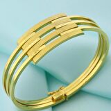 Altın Zarif Kol 4 'lü Kaburga Kelepçe Bilezik