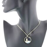 14 Ayar Altın Kız Kulesi Kolye