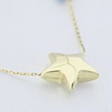 14 Ayar Altın Yıldız Nazar Kolye